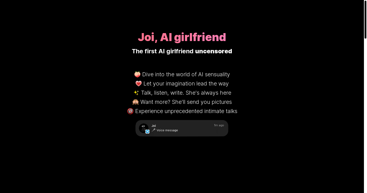 Joi - AI Girlfriend, with benefits