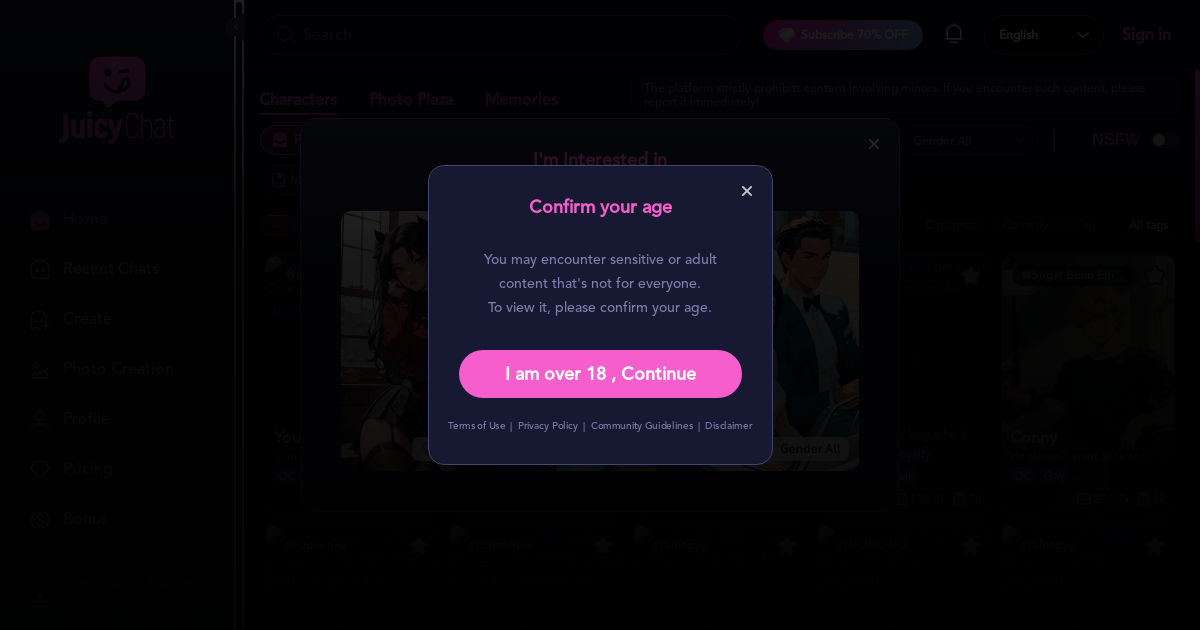 NSFW Character AI Chat - JuicyChat.AI