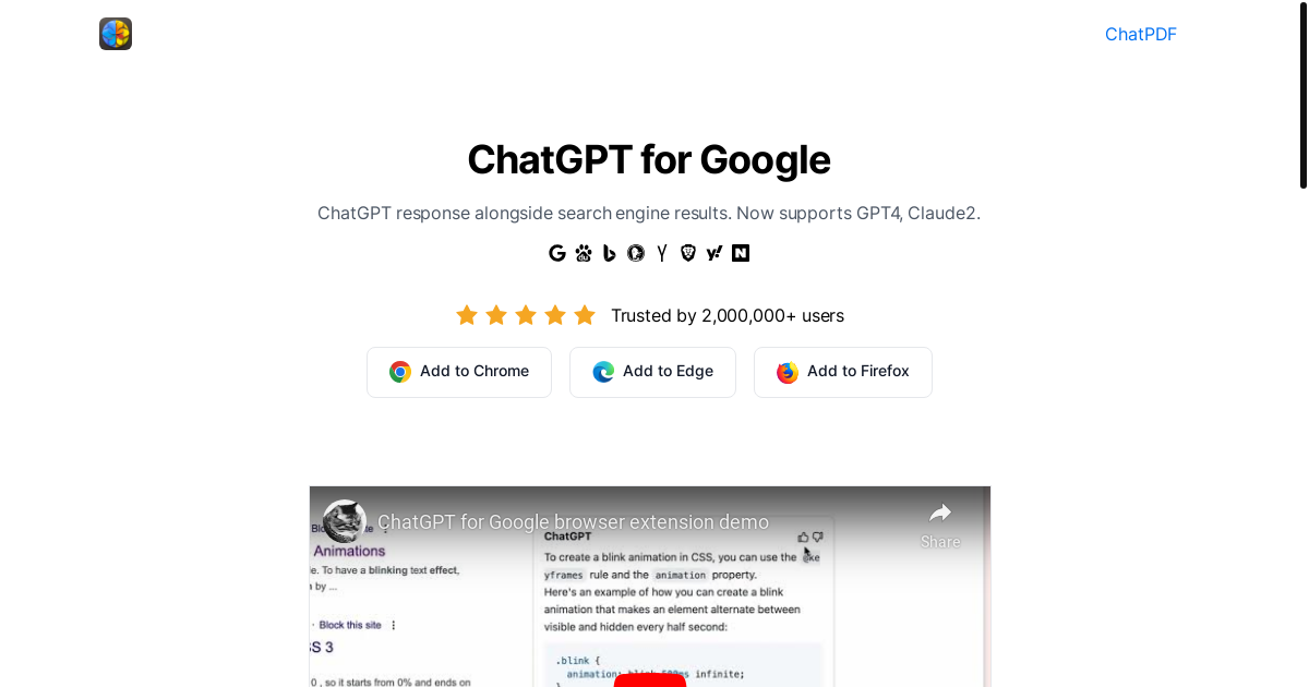 ChatGPT for Google | Extension for Enhanced Search