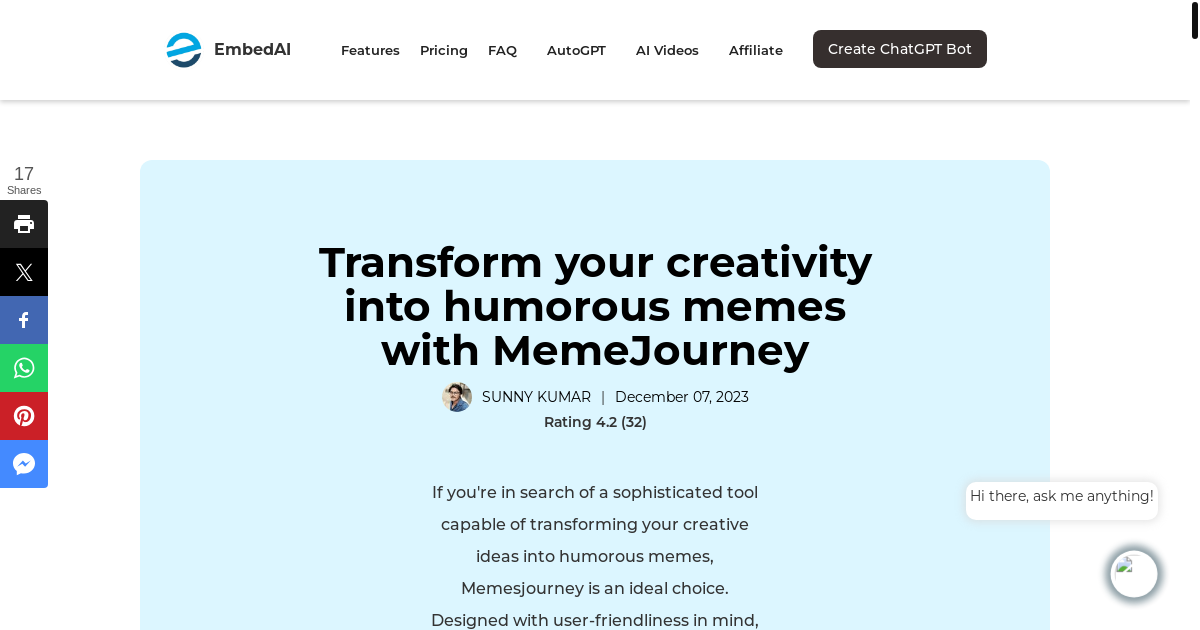 Transform your creativity into humorous memes with MemeJourney